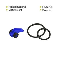 Uxcell plastični ribolov kuka drvca s veličinom gumenih prstenova, plavo pakovanje