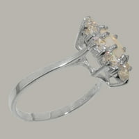 Britanci napravio je 9k bijeli zlatni prirodni prsten i cirkonije ženski prsten - Veličine opcije - veličine 9