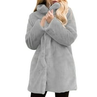 Teške jakne za žene Ženske kapute za žene Ženske jakna od čvrstog kaputa Zima topla labava skretanje