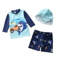 Podesite dječački kupaći kostim Rashguard set Toddler Boys Rash Guard Dugih rukava s dugim rukavima