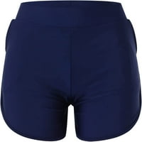 Dabuliu Swim Shorts Women Tummy Control High Shars Boyleg Black Kratki kratke hlače