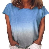 Specijalna majica gradijentne boje Plus size Žene Ljetne vrhove Tie-Dye Ispisnica