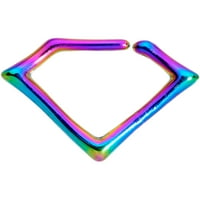 Body Candy Unise 16G Rainbow PVD čelik Geometrijski Rhombus Zatvaranje zvona Daith Heli Tragus Rook