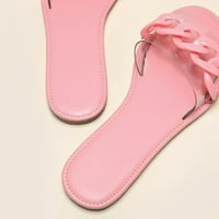 SHLDYBC papuče za žene, sandale za žene ravne papuče prozirna udobna plaža rimske cipele Flip Flop,