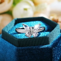Heiheiup moda ženski leptir cirkonijski dijamantni prsten za venčani prsten