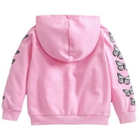 1-6t Toddler Kids Cotton Cout-up hoodie dukserice za djevojčice 'Butterfly Jacket