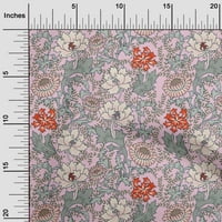 Onuone pamučne svilene ručno ružičaste lišće tkanine i cvjetna tkanina za šivanje tiskane plovidbene tkanine uz dvorište široko