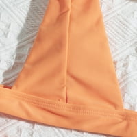 Žene Pusti čipka Bikini set Push Up kupaći kostim kupaći kupaći kostimi plivajući odijela za žene, narančaste