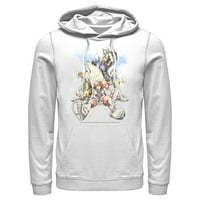 Muška kraljevska srca Kraljevstvo MI Bo Art Povucite preko Hoodie White Medium