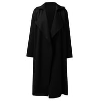 Jakne za žene za žene modne čvrste otvorene prednje duge elastične rukave odijelo olakšavajuće kaput