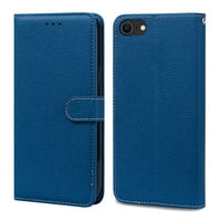 DTECCK iPhone Solid Color Color Case, PU Premium kožna prekrivačica za iPhone za iPhone za iPhone Se,