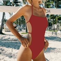 Binmer Women Ljetni kupaći kostim s jastukom za grudi, bez čelika, brzom sušenjem, jednodijelnim seksi