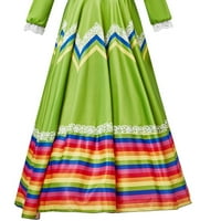 Kids dječje djevojke odjeća meksička tradicionalna haljina Nacionalni stil dugih rukava ples princeza