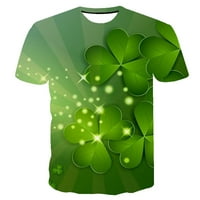 Dan St.Patrick Slatka grafička ispis bluza Okrugli vrat Modni vrhovi kratkih rukava majica za muškarce