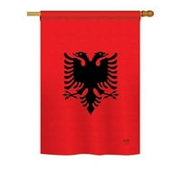 Breeze Decor Albanija 2-strana zapaljena zastava na dotiku - 18. In