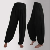 pantalone za žene ženske elastične labave ležerne pamučne meke joge sportske plesne harem hlače plus