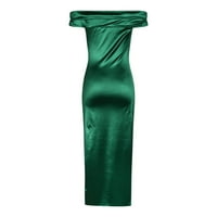 Ženske proljetne haljine klirence kratki rukav s rukom s ramenom ljetna haljina za ženske mini haljine, zelena, s