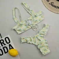 Ženska udobnost visokog kontrasta dojke Print Split bikini set dva seta kupaćih kostima