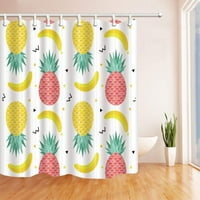 Ljetni voćni dekor banana i ananas geometrijski elementi u memfisu pozadina za poliestersku tkaninu