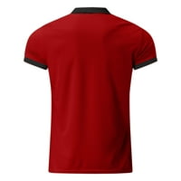 Muškarci Muscle Ogrlice Polo Majice Slim Fit Short rukava Blok Golf sa zatvaračem Majice Mekane majice