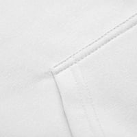 Žene Ležerne prilike plus veličina labava bluza Fall Tops Print Hoodie Duksevi vrhovi Bluse White S