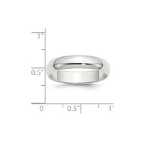 10k bijeli zlatni prsten za vjenčanje Standardni standard pola krug