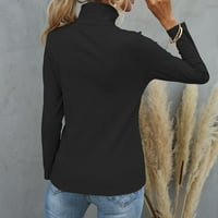 Vivianyo HD džemperi za zasebne čišćenje plus veličina Ženska punilo u boji džemper s dugim rukavima