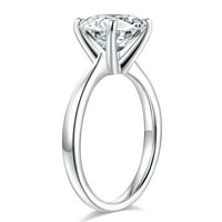 1.5ct moissanite angažman dijamantski prsten srebrni okrugli rez obećaj vjenčani opseg za žene prilagodljive