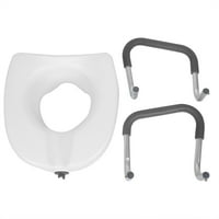 Podignuta toaletna sjedalica, bijela polietilenska visina sjedala, meka podloga za tulete za trudnice