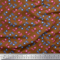 Soimoi pamučni dres tkanine, plava i ružičasta cvjetna cvjetna tkanina od dvorišta široka