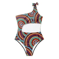Giligiliso Clearence Jedan kupaći kostimi za žene, dame modni ispis minimalistički kostimi za spajanje remen