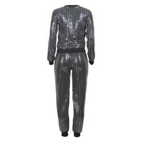 Žene casual Chic Sequin Glitter Outfits Top i pantnija odijelo Dvije hlače Postavite kupaći kostimi Bikinis set