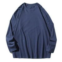 Muški okrugli izrez dugih rukava Duks pulover Puno boje, Ležerne prilikom jesenske majice Dukserica za muškarce Bluza Navy XXL