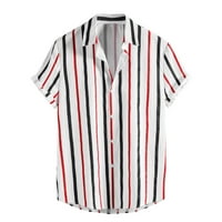 Muška pamučna posteljina majica casual moda gornja košulja spuštena putnička majica Ležerna majica Summer