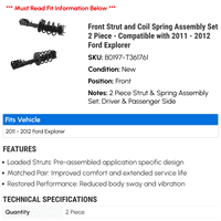 Prednji set SPRut i zavojnice i zavojnice - kompatibilan sa - Ford Explorer