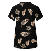 Labavi ležerni čipkani rukav dnevno ljeto Split vintage t tee elegantna košulja ženske košulje s cvjetnim