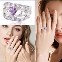 Lowrofile prstenovi za žene djevojke kapljice u obliku vode u obliku dijamanta u obliku dijamanta Hollow
