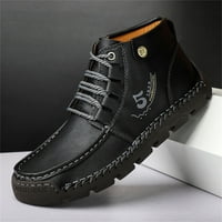 Muške casual cipele visoke vrhunske kožne cipele trendy velike veličine muške čizme, prozračne vožnje