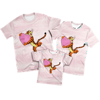 Majica, Obiteljska odijela Winnie The Pooh T Košulja Grafički elegantan kratki rukav Crew Crt Majica Mammy & Me, Tata i sin, Baby, Kolekcija za odmor visoke kvalitete, za odrasle-5xl