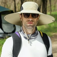 Super široki rub sunčani šešir za muškarce prozračno sprečavaju kašiku za sunčanje mrežice vodootporna