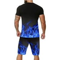 Muška majica modna casual odijelo 3D digitalni grafički ispis majica casual blue m-6xl