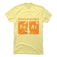 Elementi za Halloween Tee Periodično Muški banana Krema od žute grafike - Dizajn ljudi 3xl