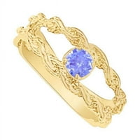 Fini nakit vault ubunr81381y14tz lijepo izrađen tanzanite majčini prsten u 14k žutom zlatu