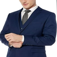 Adam Baker Caravelli Muški jednostruki grudi STRET Slim Fit Stretch 2-tipka Set odijela - Indigo - 42s