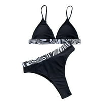 Ženski split bikini šištat strappni kupaći kostim