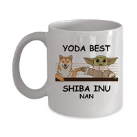Yoda Best Shiba Inu Papa - Novelty poklon krigle za ljubitelje saradnika, godišnjica, valentine, posebna