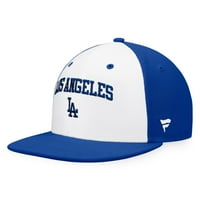 Muška fanatika brendirana Bijela Royal Los Angeles Dodgers Iconic Color Blokirani ugrađeni šešir
