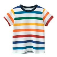 Dyfzdhu Toddler Kids Baby Boys Girls Striped Camorflage kratki rukav Crewneck T majice na vrhu Tee odjeća