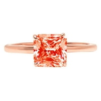 2. CT briljantan aspekser Clear Simulirani dijamant 18k ružičasto zlato pasijans prsten sz 4