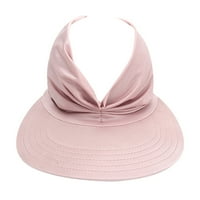 FESFESFES Ljetni šešir za žene Sun Visor Beach Hat anti-ultraljubičasti elastični šuplji gornji šešir